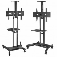 Стойка мобильная ONKRON TS1551 черный, до 45кг Стойка мобильная ONKRON TS1551 черный, до 45кг