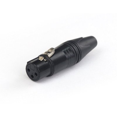 Разъем XLR, 3Pin, черный (Female) D1014-F Разъем XLR, 3Pin, черный (Female) D1014-F
