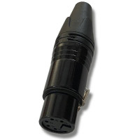 Разъем XLR, 5Pin, черный (Female) D1016-F Разъем XLR, 5Pin, черный (Female) D1016-F