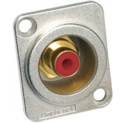 Гнездовой разъем на корпус RCA красный, Silver-Red, B1011 Гнездовой разъем на корпус RCA красный, Silver-Red, B1011