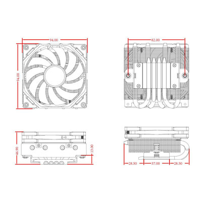 Вентилятор для процессора ID-COOLING IS-40-XT BLACK Вентилятор для процессора ID-COOLING IS-40-XT BLACK