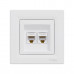 Розетка двойная компьютерная SE EPH4400121 Asfora RJ45 в сборе белый Розетка двойная компьютерная SE EPH4400121 Asfora RJ45 в сборе белый