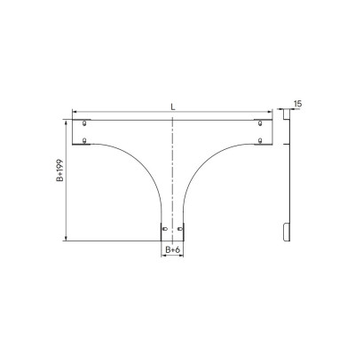 Крышка на ответвитель DPT T-образный горизонтальный DKC осн.100 в комплекте