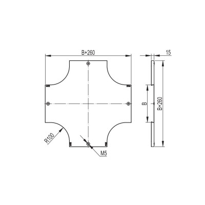 Крышка на ответвитель DPX крестообразный DKC осн.100