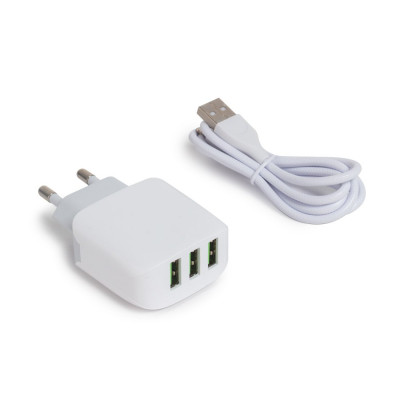 Универсальное зарядное устройство LDNIO A3312 17W Кабель Lightning 1м Белый Универсальное зарядное устройство LDNIO A3312 17W Кабель Lightning 1м Белый