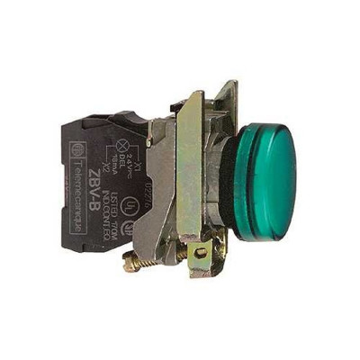 Сигнальная лампа SE XB4BVM3 22мм зелёная 230-240В Сигнальная лампа SE XB4BVM3 22мм зелёная 230-240В