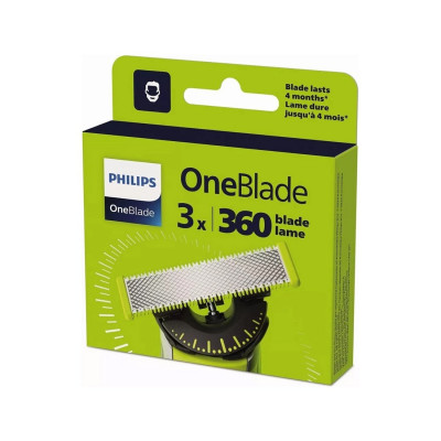 Сменные лезвия 360 Philips для OneBlade QP430/50 3 шт Сменные лезвия 360 Philips для OneBlade QP430/50 3 шт