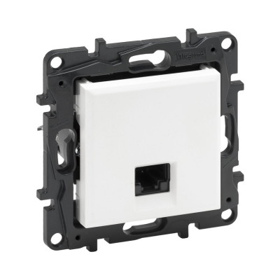 Информационная розетка одинарная Niloe Step RJ45 Кат.5e UTP Белый new