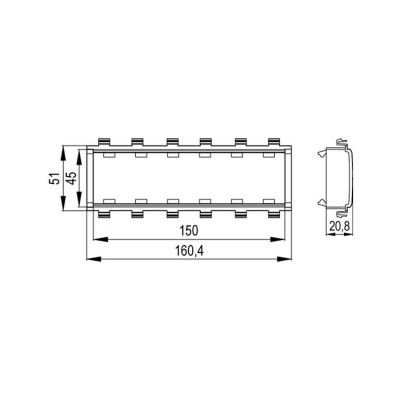 Каркас под 6 модулей Viva DKC F0003A для In-liner Front, белый Каркас под 6 модулей Viva DKC F0003A для In-liner Front, белый
