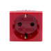 Розетка силовая серии Viva DKC 45015 2Р+Е со шторками красная Розетка силовая серии Viva DKC 45015 2Р+Е со шторками красная