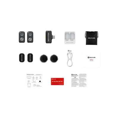 Петличный микрофон Hollyland Lark A1 Mini Duo USB-C Черный Петличный микрофон Hollyland Lark A1 Mini Duo USB-C Черный