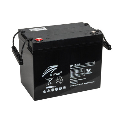 Аккумуляторная батарея Ritar RA12-80S 12В 80 Ач Аккумуляторная батарея Ritar RA12-80S 12В 80 Ач