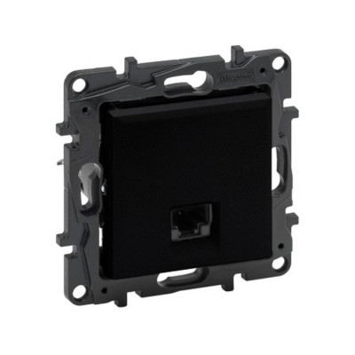 Информационная розетка одинарная Niloe Step RJ45 Кат.5e UTP Чёрный new