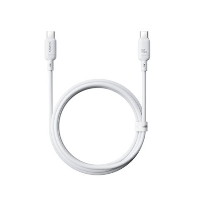 Интерфейсный кабель Baseus Silky Type-C to Type-C 100W 1m White(P10377704213-00)