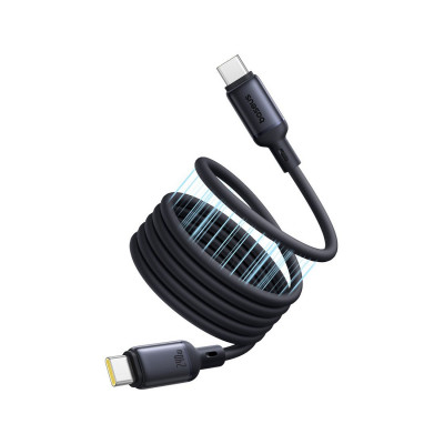 Интерфейсный кабель Baseus PicoGo Magnetic USB-C to USB-C 240W Black (P10376800121-00)