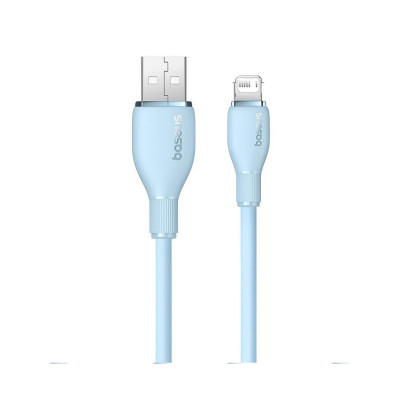 Интерфейсный кабель Baseus Pudding USB to iP 2.4A 1.2m Blue(P10355700311-B1)