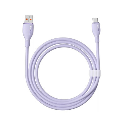 Интерфейсный кабель Baseus Pudding Series USB to Type-C 100W 1.2m Purple (P10355703511-B1)