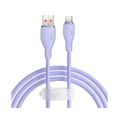Интерфейсный кабель Baseus Pudding Series USB to Type-C 100W 1.2m Purple (P10355703511-B1)