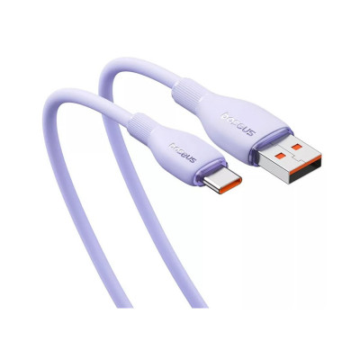 Интерфейсный кабель Baseus Pudding Series USB to Type-C 100W 1.2m Purple (P10355703511-B1)