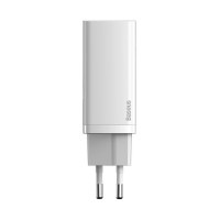 Адаптер питания Baseus GaN2 Lite Quick ChargerC+U 65W EU White (CCGAN2L-B02)