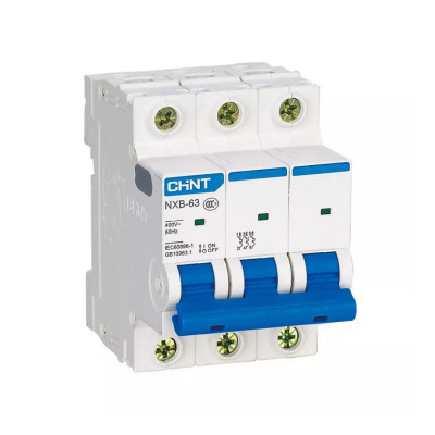 Автоматический выключатель CHINT NXB-63S 3P 16А D 4.5kA Автоматический выключатель CHINT NXB-63S 3P 16А D 4.5kA