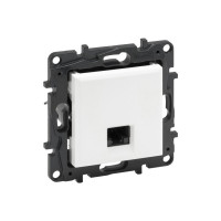 Информационная розетка одинарная Niloe Step RJ45 Кат.6 UTP Белый new Информационная розетка одинарная Niloe Step RJ45 Кат.6 UTP Белый new