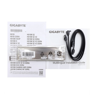 Материнская плата GIGABYTE H610M H V2, LGA1700, H610, 2xDDR5, PCIe4.0, D-SUB+HDMI, M.2, mATX