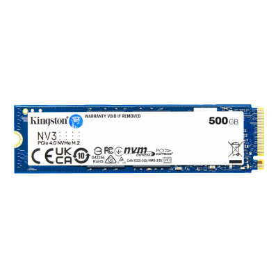 Твердотельный накопитель SSD 500 Gb M.2 2280 Kingston SNV3S/500G, PCIe NVMe Gen 4x4, W5000/R3000