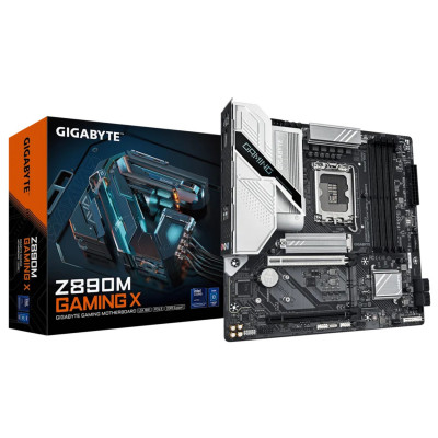 Материнская плата GIGABYTE Z890M GAMING X, LGA1851, Z890, 4xDDR5, PCIe5.0, HDMI+DP, 4xM.2, ATX