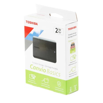 Внешний жесткий диск Toshiba 2Tb Canvio Basics HDTB520EK3AA, 2.5