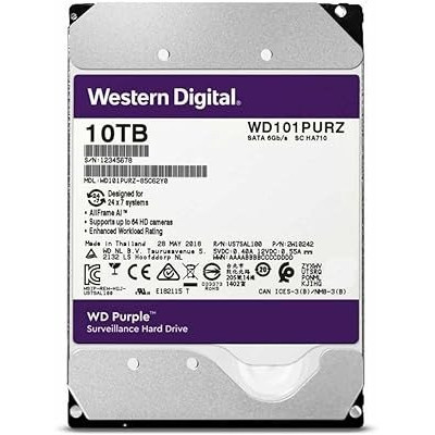Жёсткий диск HDD 10 Tb SATA 6Gb/s Western Digital Purple WD102PURZ 3.5