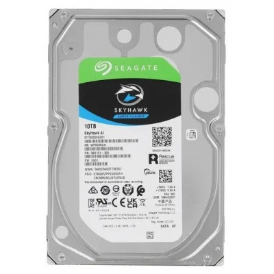 Жесткий диск HDD 10TB SATA 6GB/S Seagate SkyHawk AI ST10000VE001 3.5' 7200rpm 256MB Жесткий диск HDD 10TB SATA 6GB/S Seagate SkyHawk AI ST10000VE001 3.5' 7200rpm 256MB