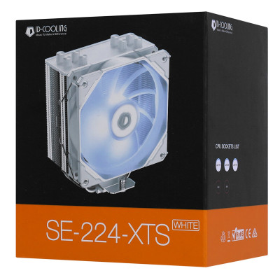 Кулер для процессора ID-Cooling SE-224-XTS WHITE, S1700/1200/115x/AMD, 220W, 600-1500rpm, 4pin