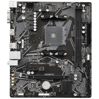 Материнская плата GIGABYTE A520M-K-V2, AM4, A520, PCIe16x, PCIe,D-SUB+HDMI, GLAN, 4SATA, 2DDR4, MATX