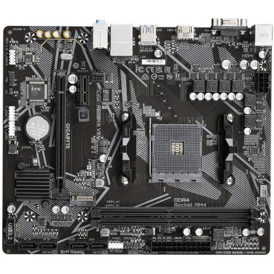 Материнская плата GIGABYTE A520M-K-V2, AM4, A520, PCIe16x, PCIe,D-SUB+HDMI, GLAN, 4SATA, 2DDR4, MATX