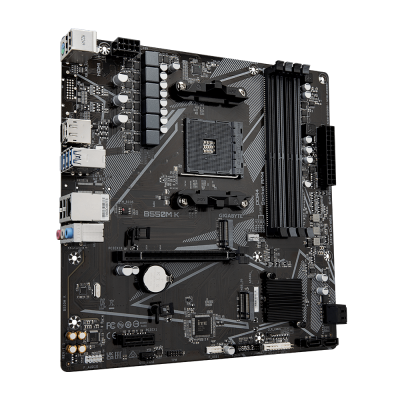 Материнская плата GIGABYTE B550M K, AM4, B550, DP+HDMI, 4SATA, 4DDR4, MATX