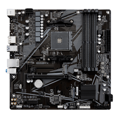 Материнская плата GIGABYTE B550M K, AM4, B550, DP+HDMI, 4SATA, 4DDR4, MATX