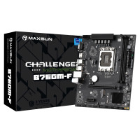 Материнская плата MaxSun Challenger B760M-F, LGA1700 B760, 2xDDR4 3xSATA 3xM.2 HDMI+VGA mATX Материнская плата MaxSun Challenger B760M-F, LGA1700 B760, 2xDDR4 3xSATA 3xM.2 HDMI+VGA mATX
