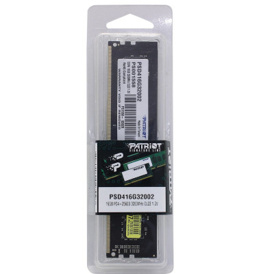 Модуль памяти Patriot Signature, PSD416G32002, DDR4, DIMM, 16Gb, 3200Mhz, CL22