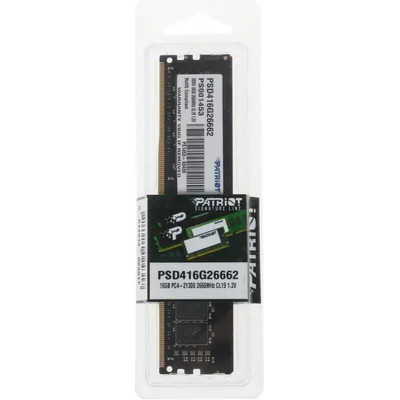 Модуль памяти Patriot, PSD416G26662, DDR4, 16 GB ,DIMM  CL19, 8 chip