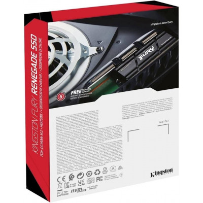 Твердотельный накопитель SSD 1000Gb M.2 2280 Kingston Fury Renegade SFYRSK/1000G NVMe PCIe 4.0 NVMe