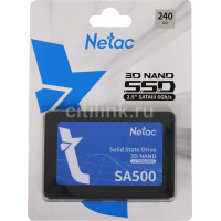Твердотельный накопитель SSD 240Gb, SATA 6 Gb/s, Netac SA500, 2.5