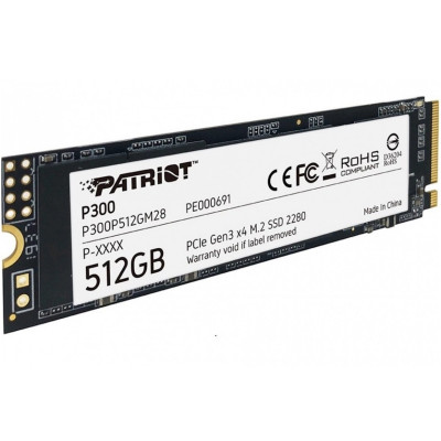Твердотельный накопитель SSD 512 Gb M.2 PCI-E Patriot P300 P300P512GM28