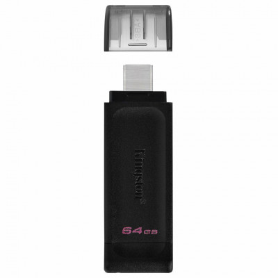 Флэш-накопитель Kingston 64Gb USB-C 3.2 Data Traveler 70 (Black) Флэш-накопитель Kingston 64Gb USB-C 3.2 Data Traveler 70 (Black)