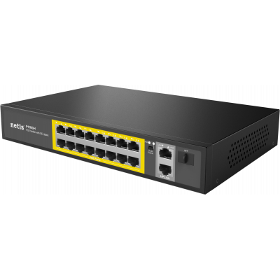 Коммутатор Netis P116GH, 16x10/100 LAN PoE, 2xGigabit Uplink, 1xSFP, 240W PoE