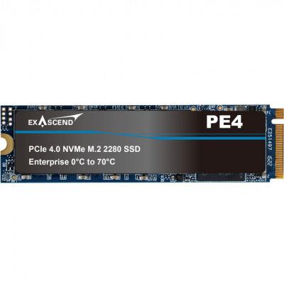 Твердотельный накопитель SSD 3840Gb, M.2 2280, Exascend PE4, 3D TLC, PCIe4.0, TBW 4000, R2800/W2800