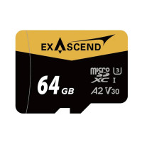 Карта памяти MicroSD Exascend Catalyst, 64Gb, SDXC I, UHS-I (V30), R170/W140 +SD adapter