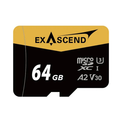 Карта памяти MicroSD Exascend Catalyst, 64Gb, SDXC I, UHS-I (V30), R170/W140 +SD adapter Карта памяти MicroSD Exascend Catalyst, 64Gb, SDXC I, UHS-I (V30), R170/W140 +SD adapter