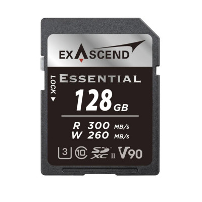 Карта памяти SD Exascend Essential, 128Gb, SDXC II, UHS-II (V90), R300/W260 Карта памяти SD Exascend Essential, 128Gb, SDXC II, UHS-II (V90), R300/W260