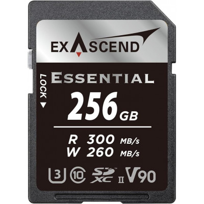 Карта памяти SD Exascend Essential, 256Gb, SDXC II, UHS-II (V90), R300/W260 Карта памяти SD Exascend Essential, 256Gb, SDXC II, UHS-II (V90), R300/W260